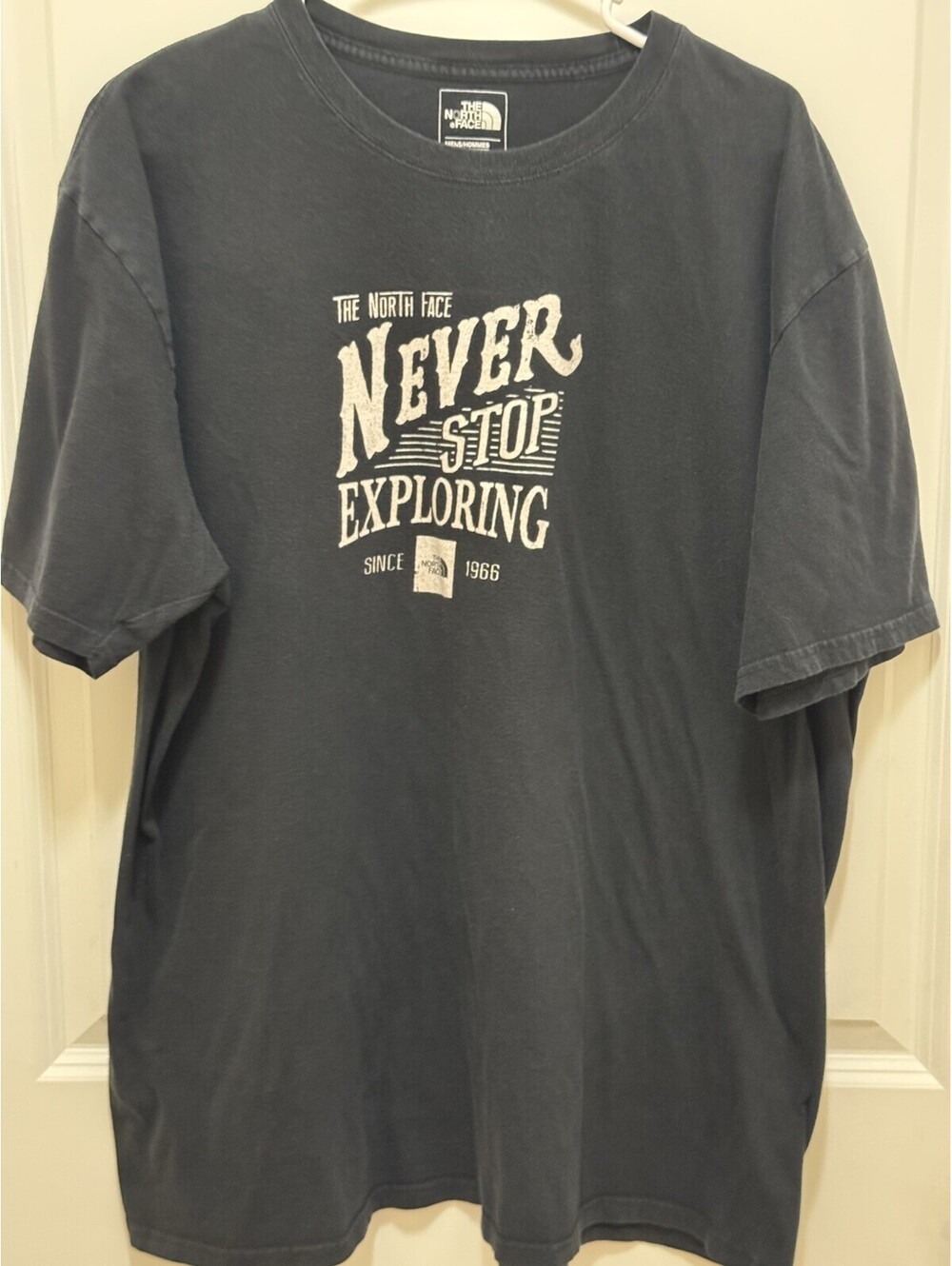 The North Face Men’s XXL Never Stop Exploring Graphic T-Shirt Gray Cotton